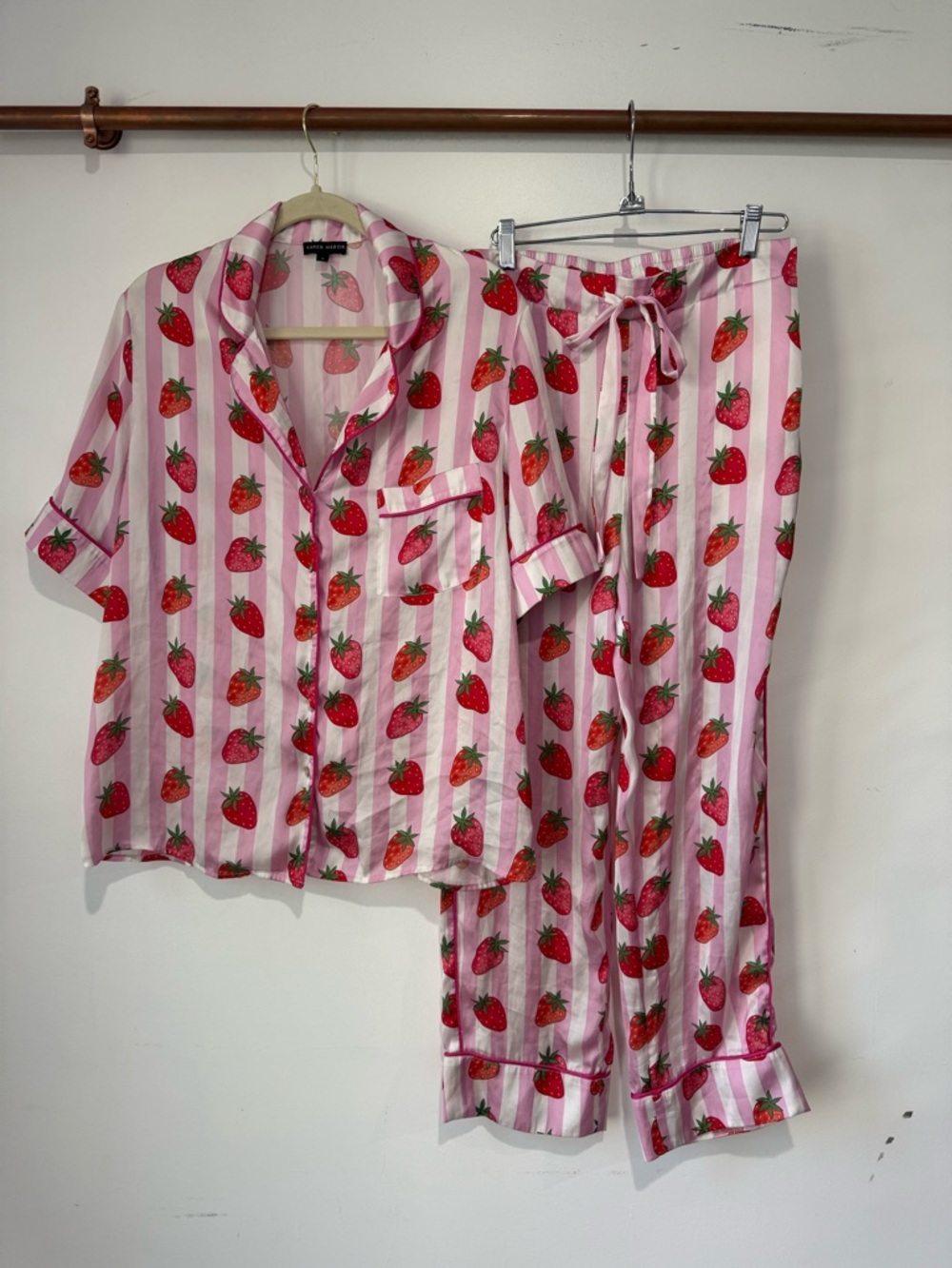 Karen Mabon Strawberry Pajama Set Anthropologie - Picture 2 of 4